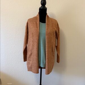Time and Tru Women's Tan Open-Front Cardigan